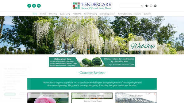 Screenshot of the Tendercare Rescue website