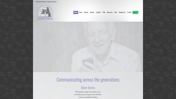 Screenshot of the Silver Stories website