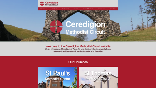 Screenshot of the Ceredigion Circuit website