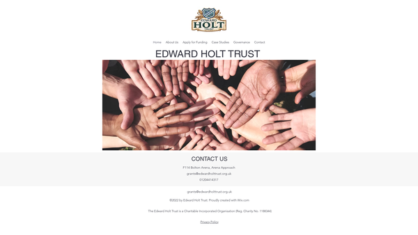 Screenshot of the Edward Holt Trust website
