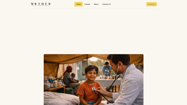 Screenshot of the Mother - The Orphan Heritage Foundation website