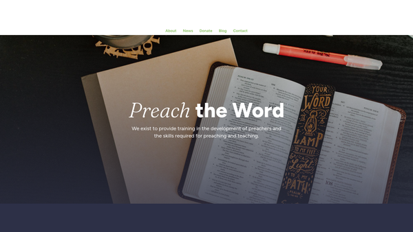 Screenshot of the School Of Preachers website