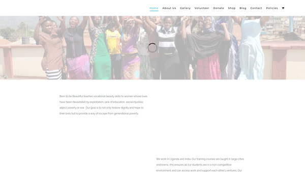 Screenshot of the Born To Be Beautiful website