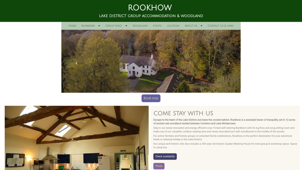 Screenshot of the Rookhow website