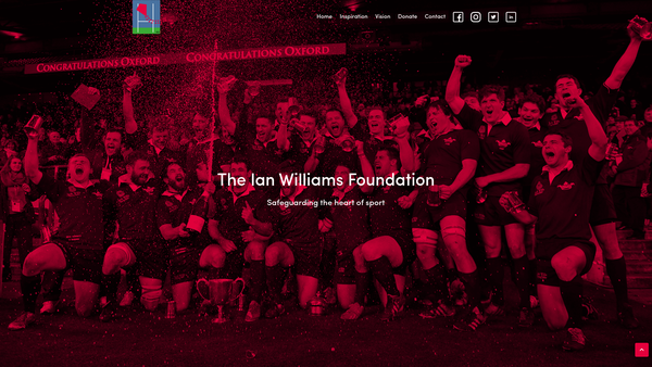 Screenshot of the The Ian Williams Foundation website