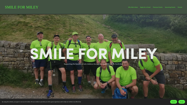 Screenshot of the Smile For Miley website
