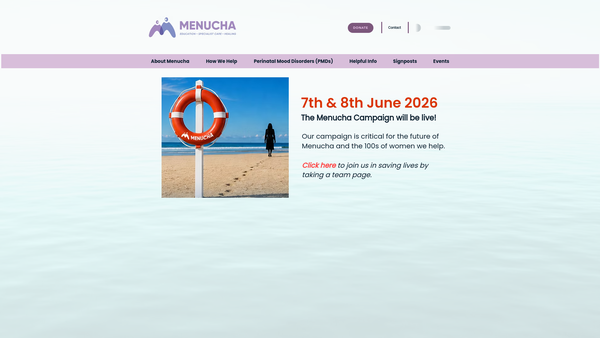 Screenshot of the Menucha Ltd website