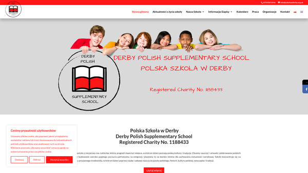 Screenshot of the Derby Polish Supplementary School website