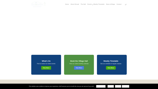 Screenshot of the Stroud Village Hall And Residents Association website