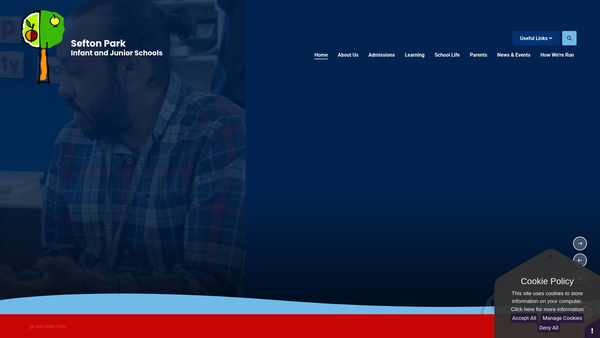 Screenshot of the Sefton Park Schools' Charity website