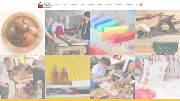 Screenshot of the Budleigh Community Workshop Trust website