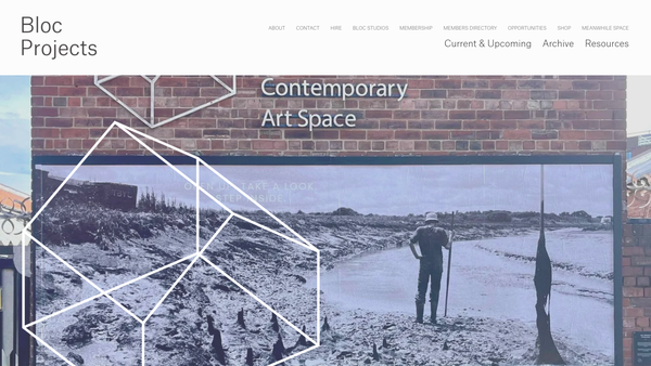Screenshot of the Bloc Projects Ltd website