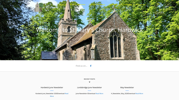 Screenshot of the The Parochial Church Council Of The Ecclesiastical Parish Of St Mary, Hardwick website