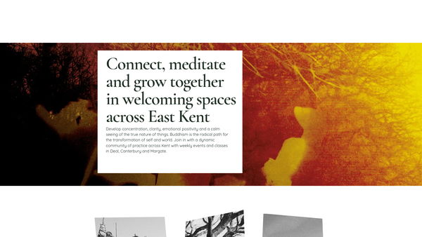 Screenshot of the Triratna East Kent Buddhist Group website