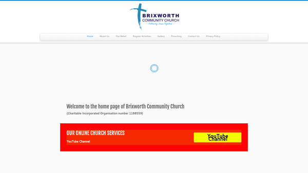 Screenshot of the Brixworth Community Church website