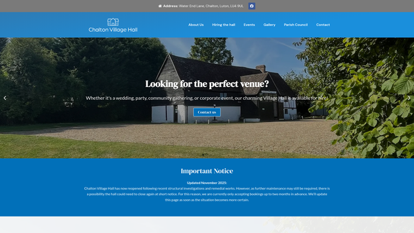 Screenshot of the Chalton Village Association website