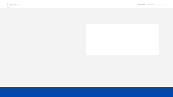 Screenshot of the The Segelman Trust website