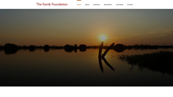 Screenshot of the Kartik Prabhu Memorial Foundation website