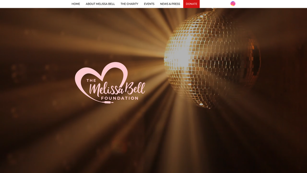 Screenshot of the The Melissa Bell Foundation website