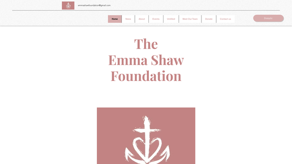 Screenshot of the The Emma Shaw Foundation website