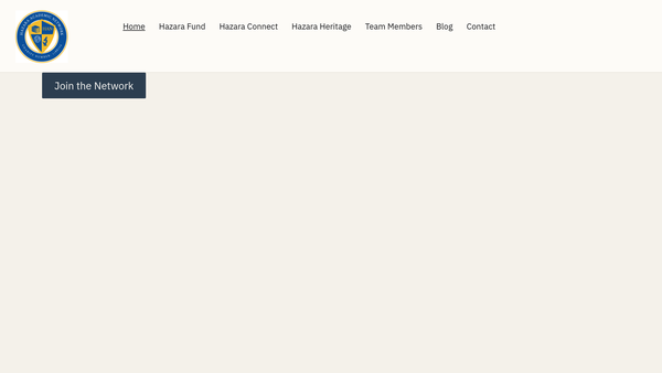 Screenshot of the Hazara Academic Network website