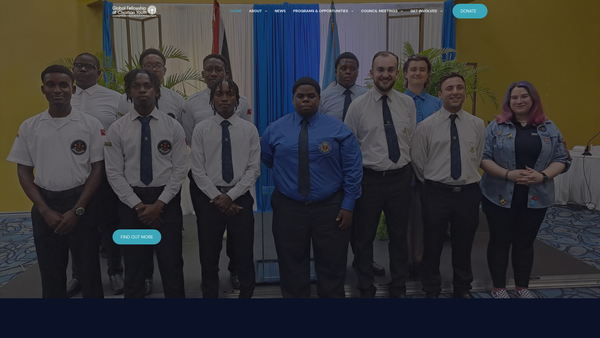 Screenshot of the Global Fellowship Of Christian Youth website