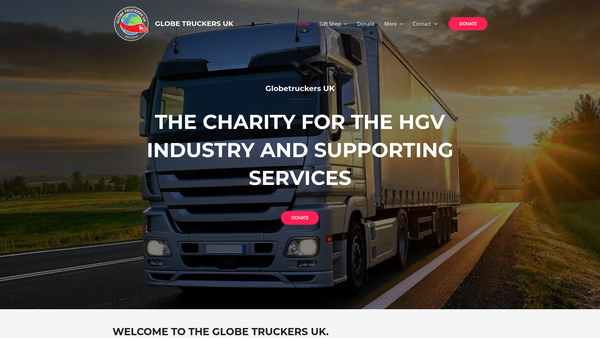 Screenshot of the Globe Truckers UK website