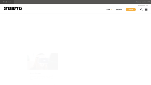 Screenshot of the Stemette Futures website