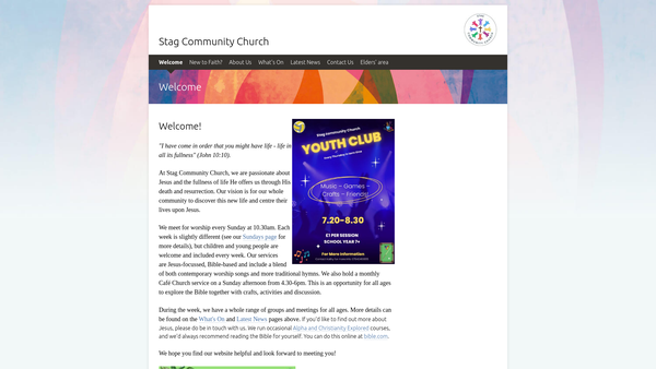 Screenshot of the Herringthorpe United Reformed Church website