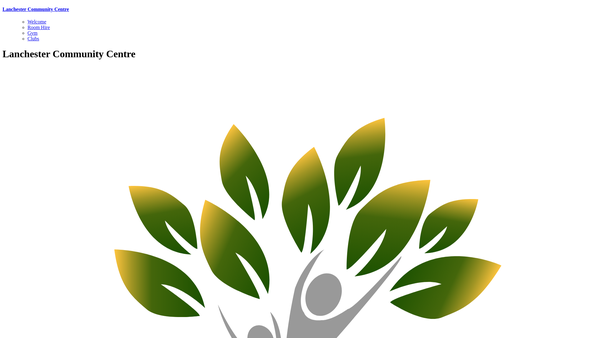 Screenshot of the Lanchester Community Association website
