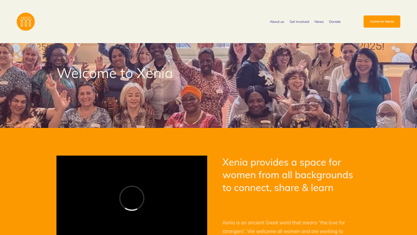 Screenshot of the Xenia website