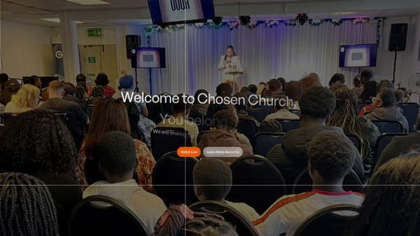 Screenshot of the Chosen Church Ministries website