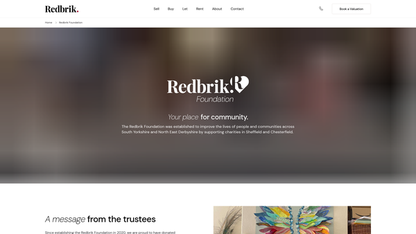 Screenshot of the Redbrik Foundation website