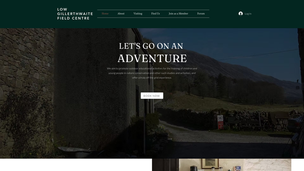 Screenshot of the Low Gillerthwaite Field Centre website