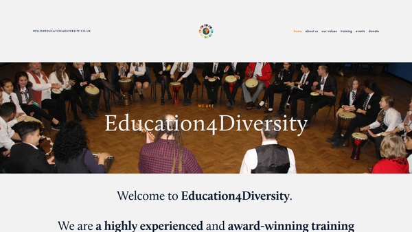 Screenshot of the Education 4 Diversity website