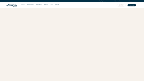 Screenshot of the Melanin Medics website