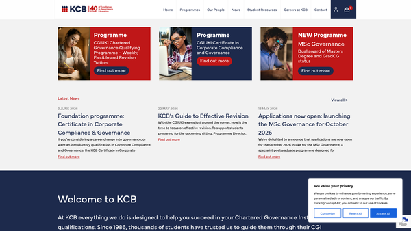 Screenshot of the London Education Foundation website