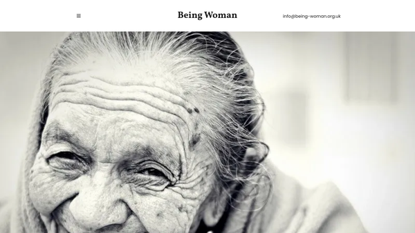 Screenshot of the Being Woman website
