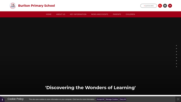 Screenshot of the Friends Of Buriton Primary School website