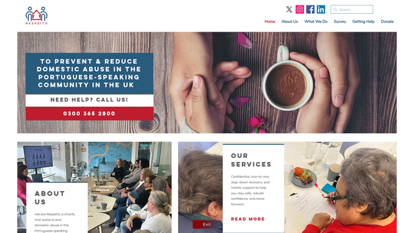 Screenshot of the Respeito Ltd website