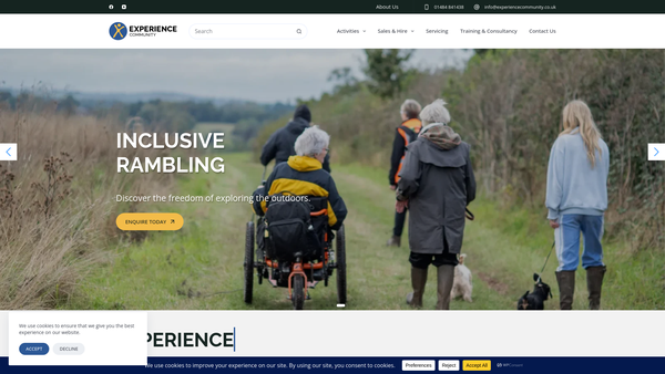 Screenshot of the Experience Community CIO website