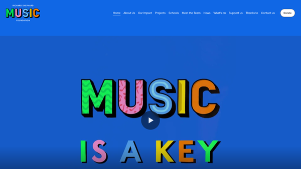 Screenshot of the Richard Shephard Music Foundation website