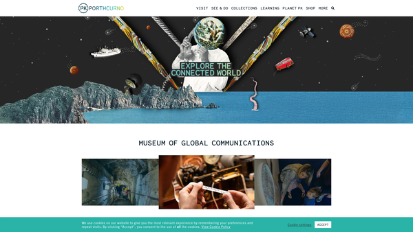 Screenshot of the Pk Porthcurno website
