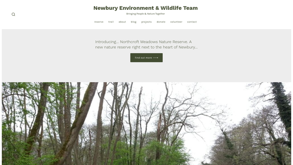 Screenshot of the Newbury Environment And Wildlife Team website