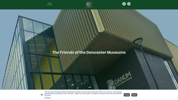 Screenshot of the The Friends Of The Doncaster Museums website