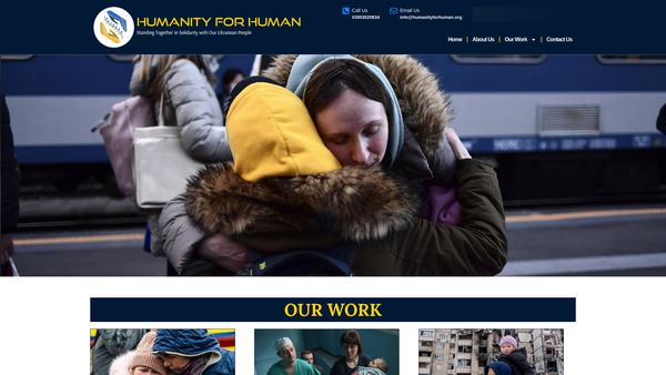 Screenshot of the Humanity For Human website