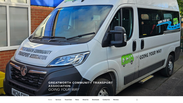 Screenshot of the Greatworth Community Transport Association website