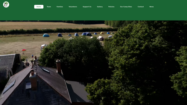 Screenshot of the Camp Jojo website