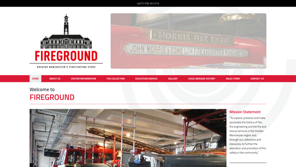 Screenshot of the Greater Manchester Fire Service Museum Trust website