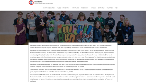 Screenshot of the Hipp!!bones website
